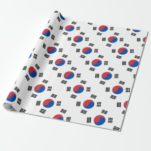 Papel De Presente Bandeira coreana sul - Coreia - Taegeukgi -