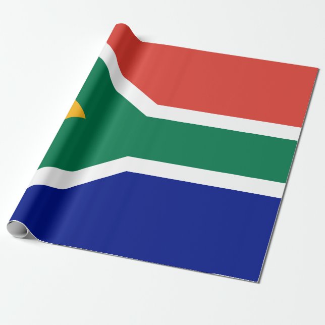 Papel De Presente Bandeira da África do Sul (Desenrolado)