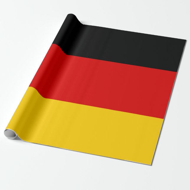 Papel De Presente Bandeira da Alemanha (Deutschland) (Desenrolado)