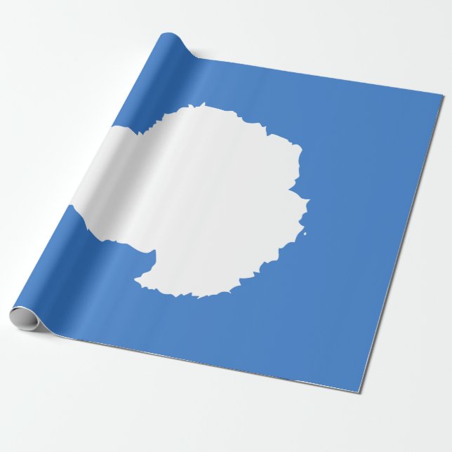 Papel De Presente Bandeira da Antártida proposta (por Graham Bartram (Desenrolado)