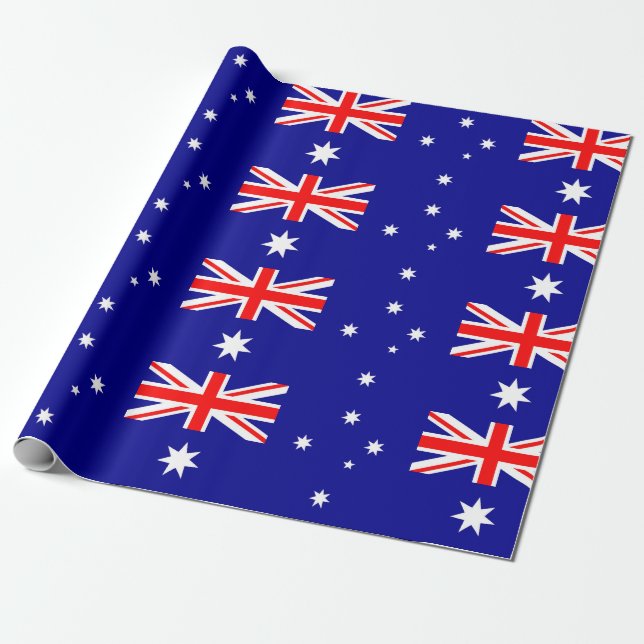 Papel De Presente Bandeira da Austrália (Desenrolado)