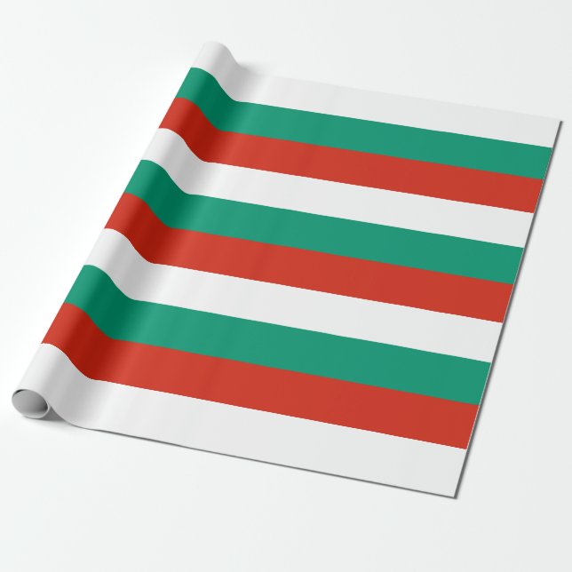 Papel De Presente Bandeira da Bulgária (Desenrolado)