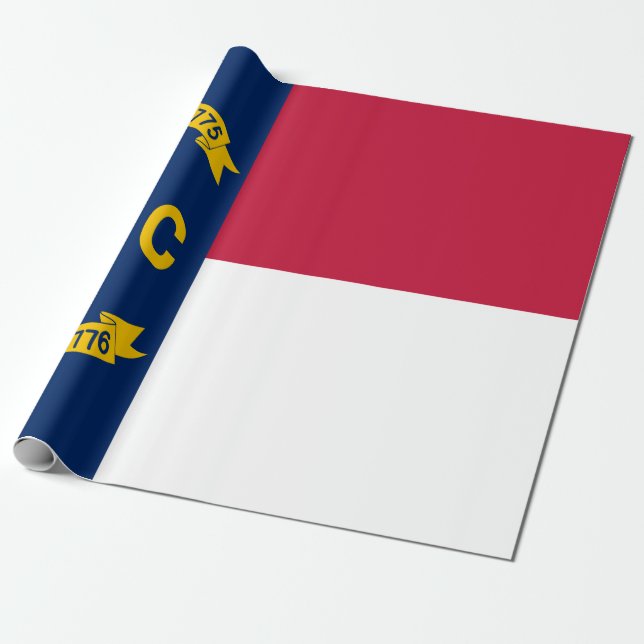Papel De Presente Bandeira da Carolina do Norte (Desenrolado)
