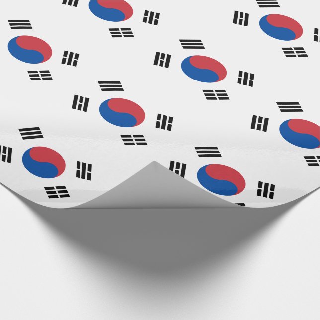 Papel De Presente Bandeira da Coreia do Sul (Ponta)