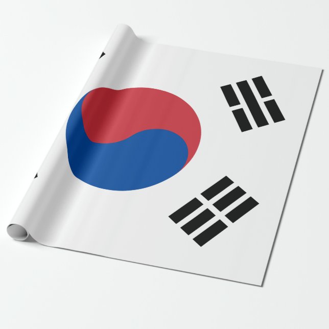 Papel De Presente Bandeira da Coreia do Sul (ROK) (Desenrolado)