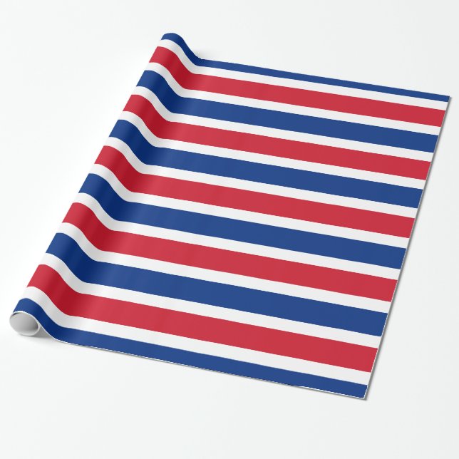 Papel De Presente Bandeira da Costa Rica (Desenrolado)
