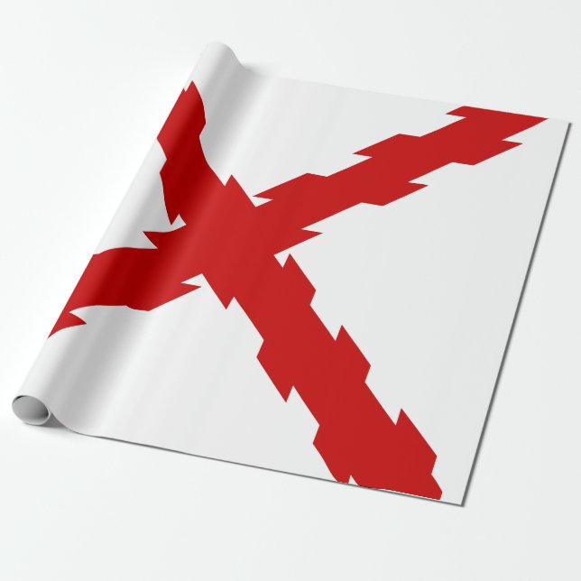 Papel De Presente Bandeira da Cruz de Borgonha (Desenrolado)