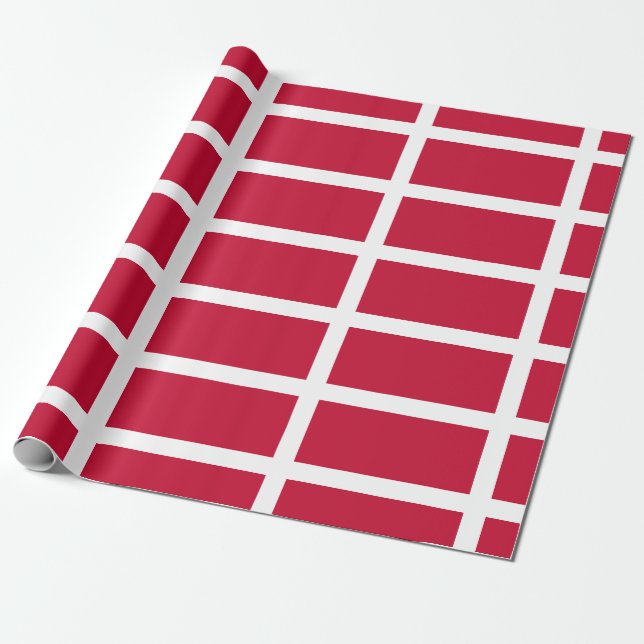 Papel De Presente Bandeira da Dinamarca (Desenrolado)
