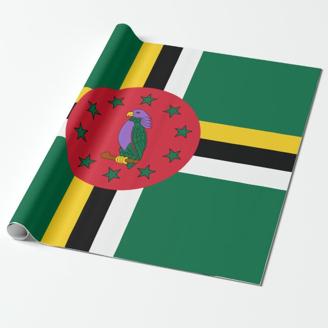 Papel De Presente Bandeira da Domínica (Desenrolado)