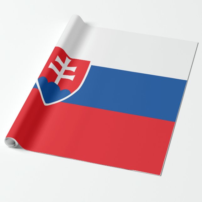 Papel De Presente Bandeira da Eslováquia (Desenrolado)