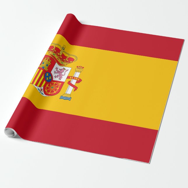 Papel De Presente bandeira da Espanha (Desenrolado)