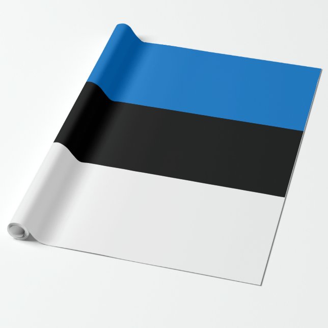 Papel De Presente Bandeira da Estônia (Desenrolado)