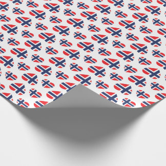 PAPEL DE PRESENTE BANDEIRA DA FORMA DO CORAÇÃO DE NORUEGA