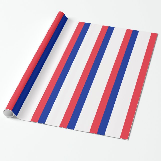 Papel De Presente Bandeira da França (Desenrolado)