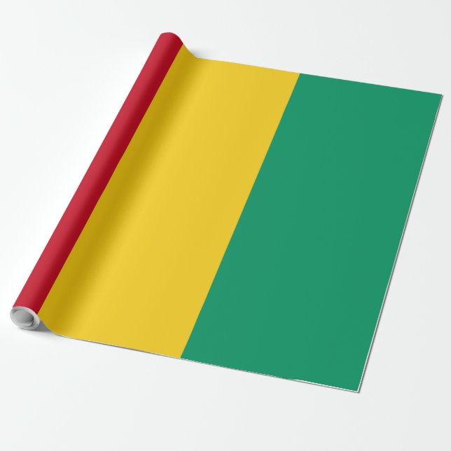Papel De Presente bandeira da Guiné (Desenrolado)