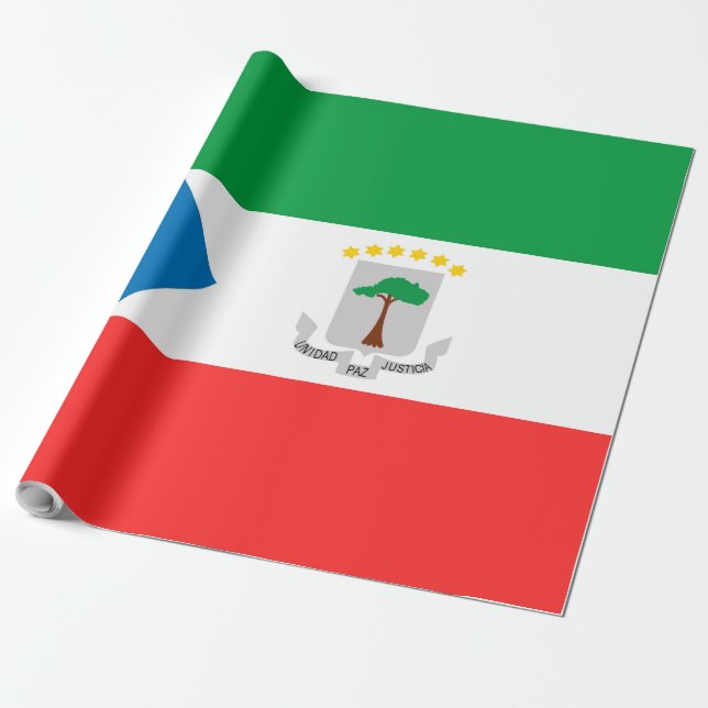 Papel De Presente bandeira da Guiné Equatorial (Desenrolado)