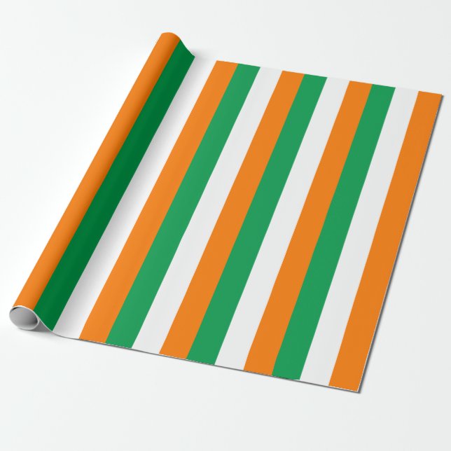 Papel De Presente Bandeira da Irlanda (Desenrolado)