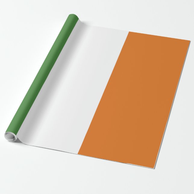 Papel De Presente bandeira da Irlanda (Desenrolado)