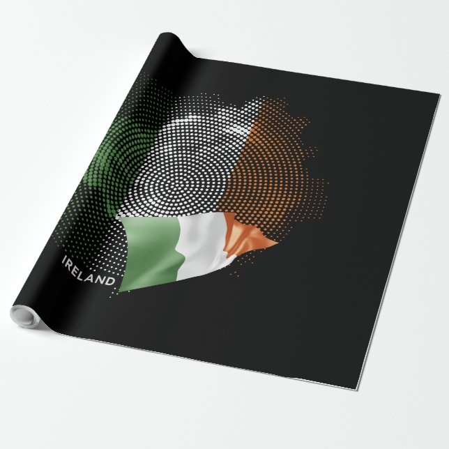 Papel De Presente bandeira da Irlanda (Desenrolado)