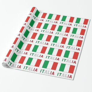 Papel De Presente Bandeira da Itália e Italiana
