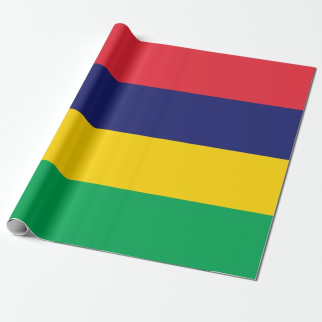 Papel De Presente Bandeira da Maurícia (Desenrolado)