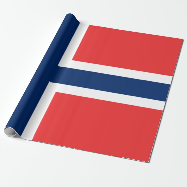 Papel De Presente Bandeira da Noruega (Desenrolado)