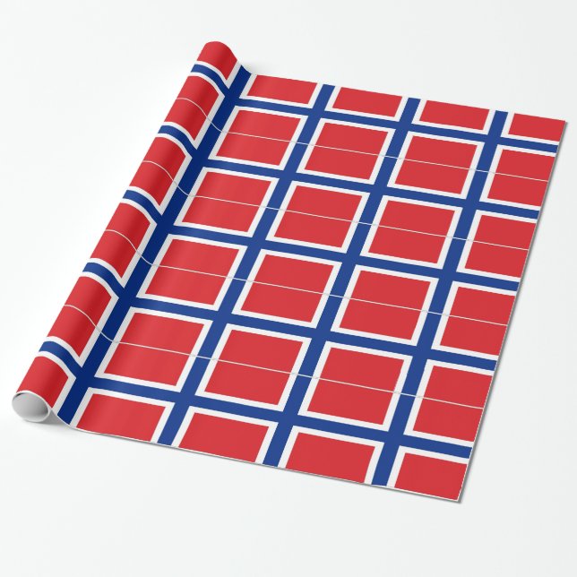 Papel De Presente Bandeira da Noruega (Desenrolado)