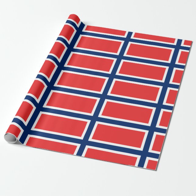 Papel De Presente Bandeira da Noruega (Desenrolado)