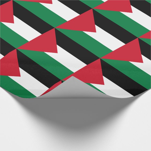 Papel De Presente Bandeira da Palestina (Ponta)