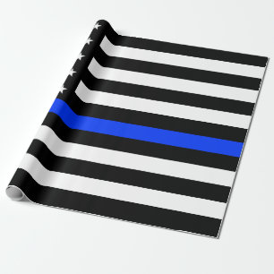Papel De Presente Bandeira da Polícia Thin Blue Line