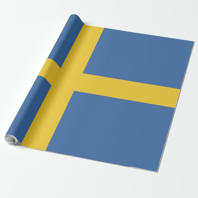 Papel De Presente bandeira da Suécia (Desenrolado)