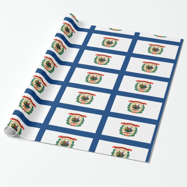 Papel De Presente bandeira da Virgínia Ocidental (Desenrolado)