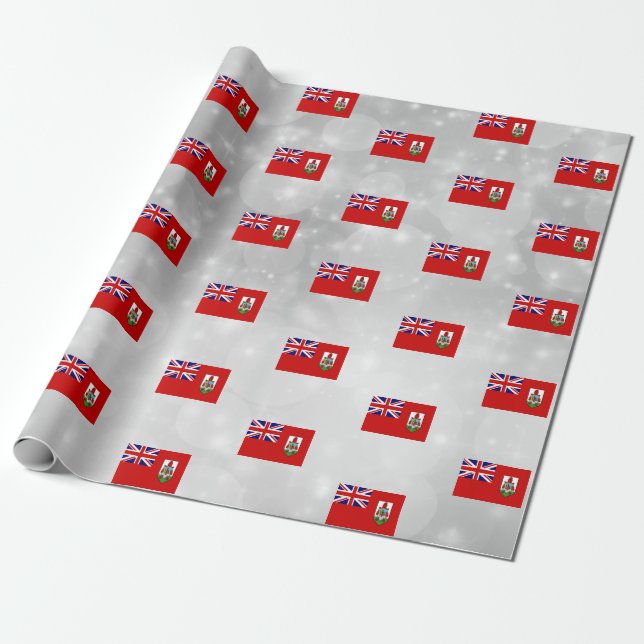 Papel De Presente Bandeira das Bermudas (Desenrolado)