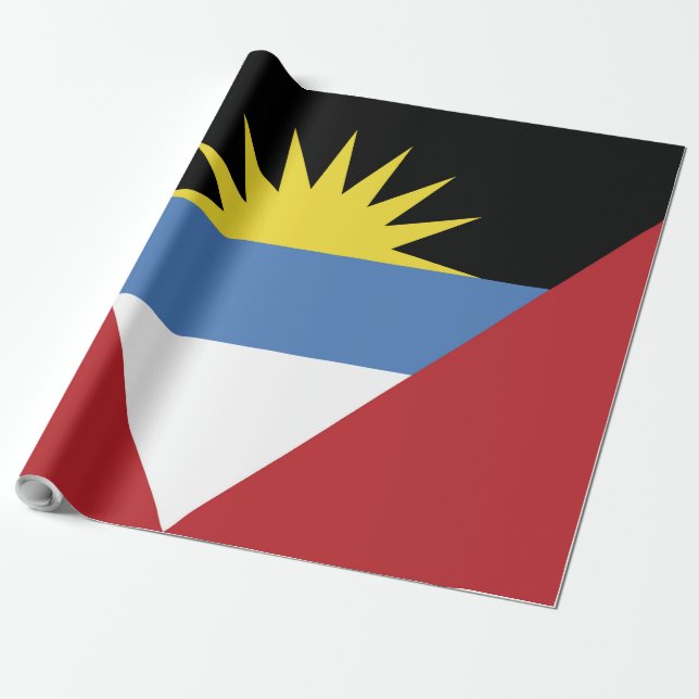 Papel De Presente bandeira de Antígua e Barbuda (Desenrolado)
