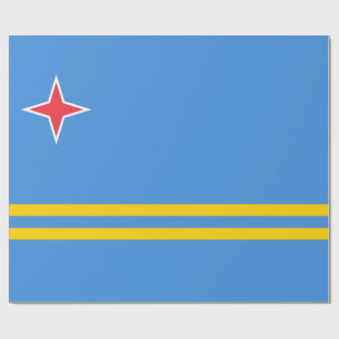 Papel De Presente Bandeira de Aruba