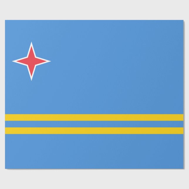 Papel De Presente Bandeira de Aruba (Aberto)