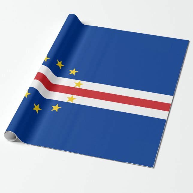 Papel De Presente Bandeira de Cabo Verde (Cabo Verde) (Desenrolado)