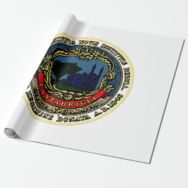 Papel De Presente Bandeira de Cambridge (Massachusetts)