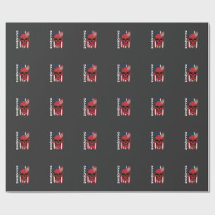 Papel De Presente Bandeira de Caveira de Halloween Design Vetorial_1