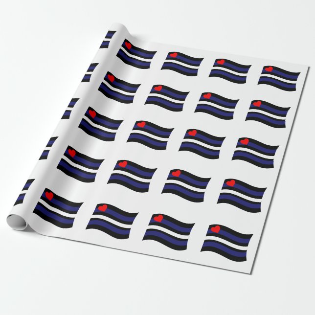 PAPEL DE PRESENTE BANDEIRA DE COURO ONDEANDO (Desenrolado)