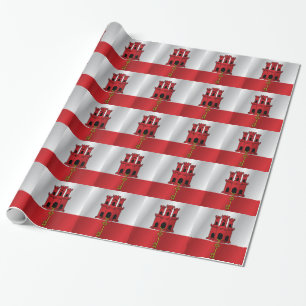 Papel De Presente Bandeira de Gibraltar