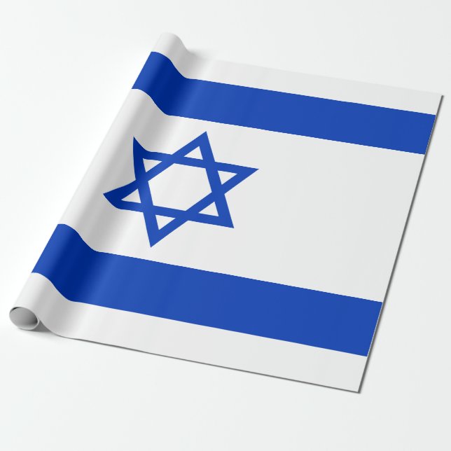 Papel De Presente Bandeira de Israel (Desenrolado)