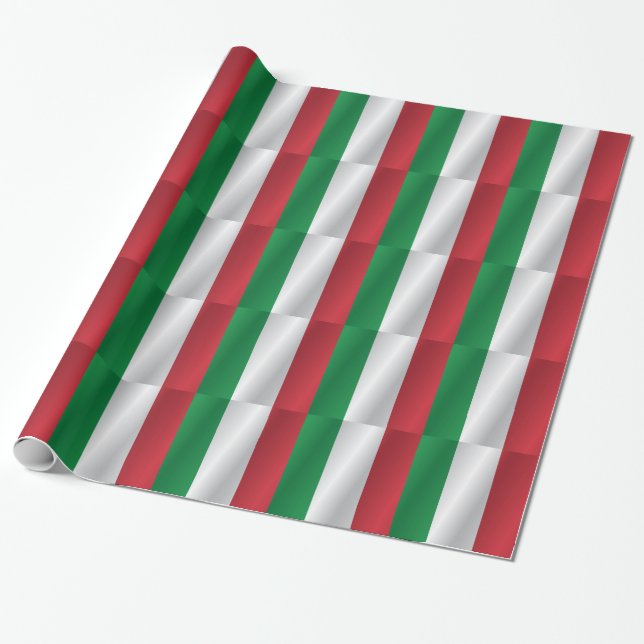 Papel De Presente Bandeira de Italia (Desenrolado)