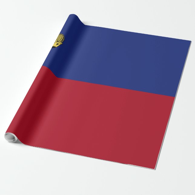 Papel De Presente bandeira de Liechtenstein (Desenrolado)