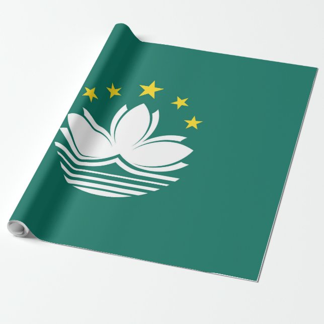 Papel De Presente bandeira de Macau (Desenrolado)