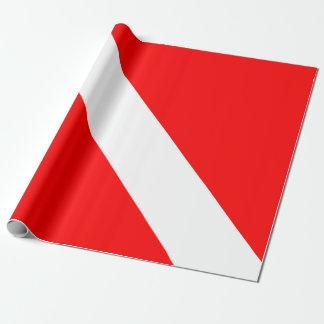 Papel De Presente Bandeira de Mergulho Mergulhador Mergulhador Abaix