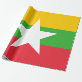 Papel De Presente Bandeira de Mianmar (Birmânia)