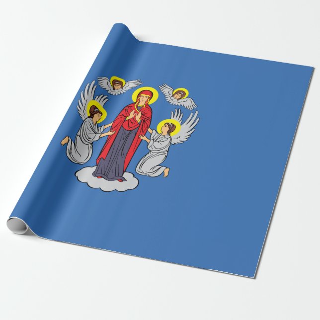 Papel De Presente Bandeira de Minsk (Bielorrússia) (Desenrolado)
