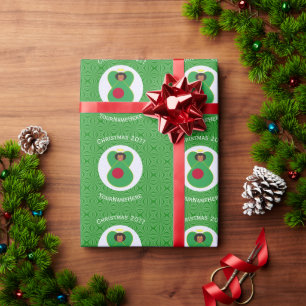 Papel De Presente Bandeira de Natal do Anjo Bangladeshi Personalizad