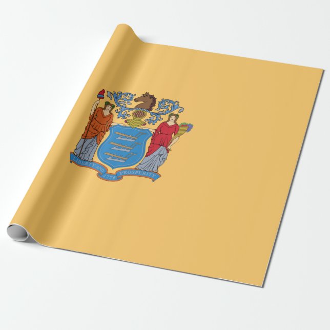 Papel De Presente Bandeira de Nova Jersey (Desenrolado)